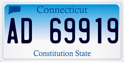 CT license plate AD69919
