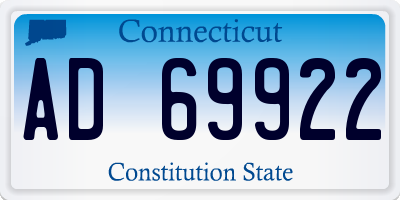 CT license plate AD69922
