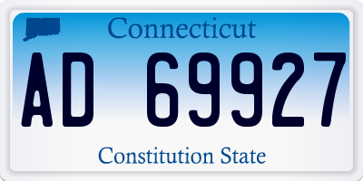 CT license plate AD69927