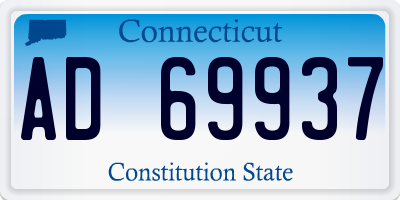 CT license plate AD69937