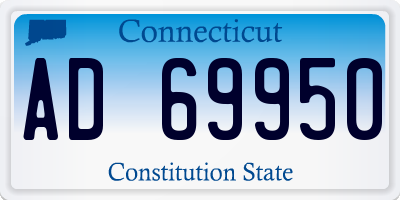 CT license plate AD69950