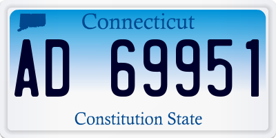 CT license plate AD69951