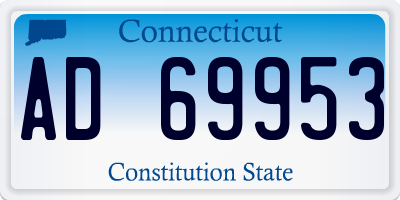 CT license plate AD69953