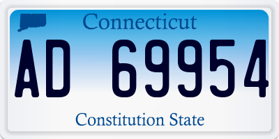 CT license plate AD69954