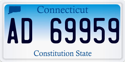 CT license plate AD69959