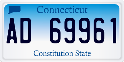 CT license plate AD69961