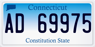 CT license plate AD69975
