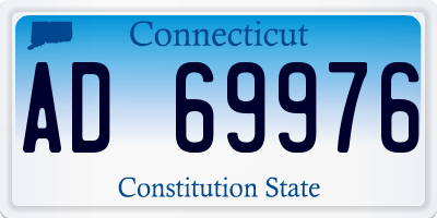 CT license plate AD69976