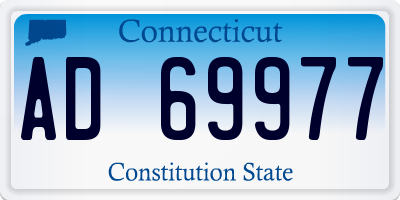 CT license plate AD69977