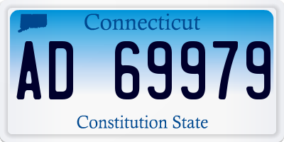 CT license plate AD69979