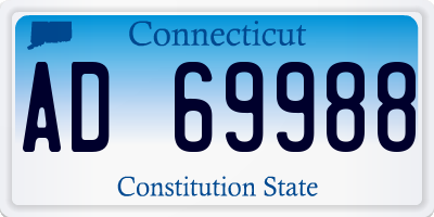 CT license plate AD69988