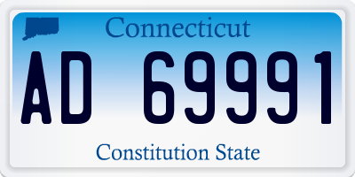 CT license plate AD69991