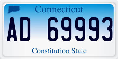 CT license plate AD69993