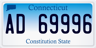CT license plate AD69996