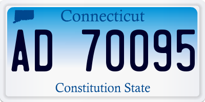 CT license plate AD70095
