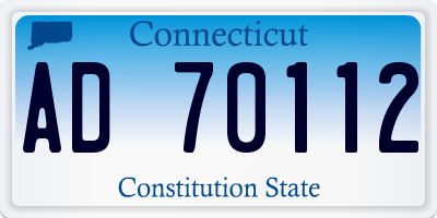 CT license plate AD70112