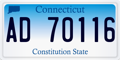 CT license plate AD70116