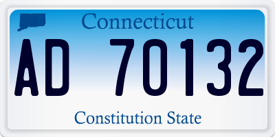CT license plate AD70132