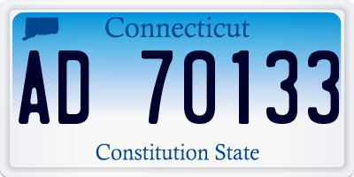 CT license plate AD70133