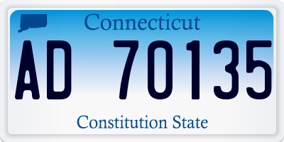 CT license plate AD70135