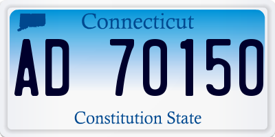 CT license plate AD70150