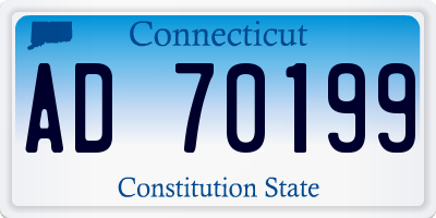 CT license plate AD70199