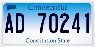 CT license plate AD70241