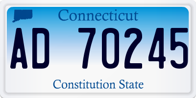 CT license plate AD70245