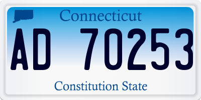 CT license plate AD70253
