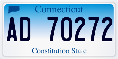 CT license plate AD70272