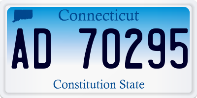 CT license plate AD70295