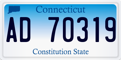 CT license plate AD70319