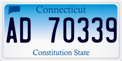 CT license plate AD70339
