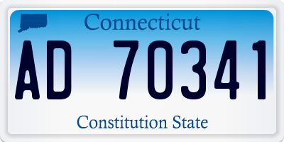 CT license plate AD70341
