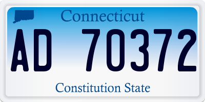 CT license plate AD70372