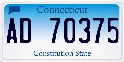 CT license plate AD70375