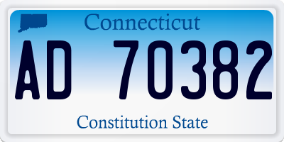 CT license plate AD70382