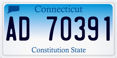 CT license plate AD70391