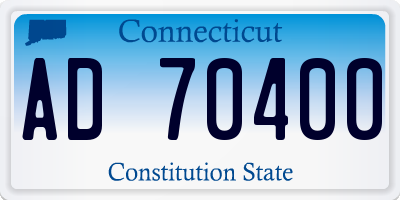 CT license plate AD70400