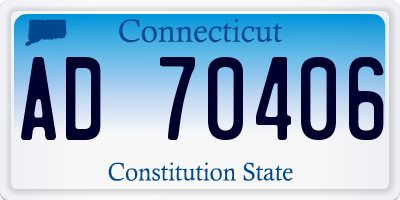 CT license plate AD70406