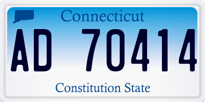 CT license plate AD70414