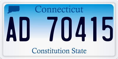 CT license plate AD70415