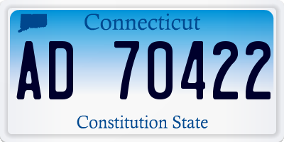 CT license plate AD70422