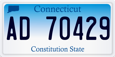 CT license plate AD70429