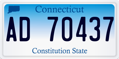 CT license plate AD70437