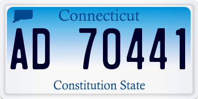 CT license plate AD70441