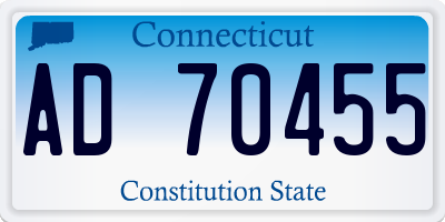 CT license plate AD70455