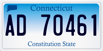 CT license plate AD70461