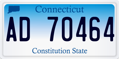 CT license plate AD70464