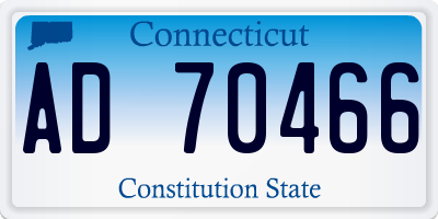 CT license plate AD70466
